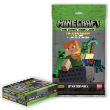 MINECRAFT TIME TO MINE TRADING CARDS - Box of 18 card packets + 1 starter pack
